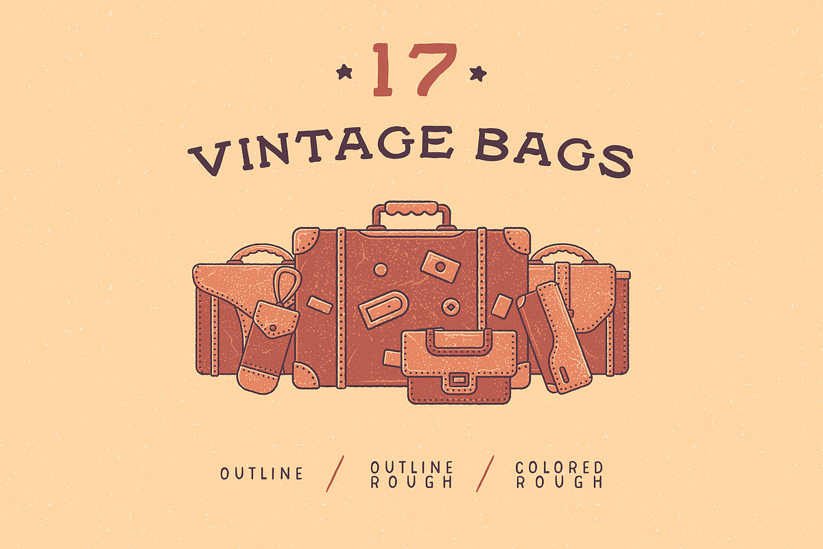 17 Vintage Bags in Objects - product preview 8