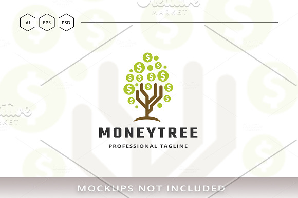 Money Tree Logo in Logo Templates - product preview 3