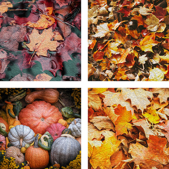 Oil Paint Autumn Backgrounds in Graphics - product preview 3