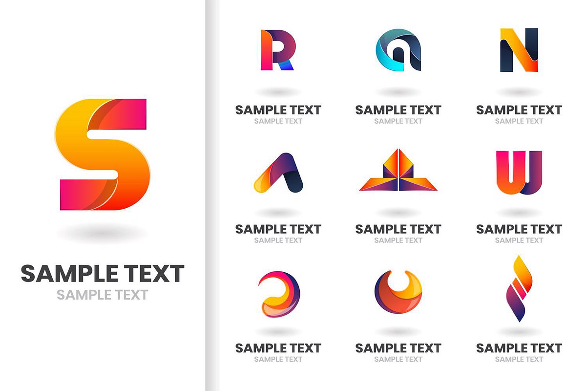 Modern Shape & Objects Vector Set in Logo Templates - product preview 8