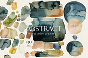 Abstract Watercolor Splotches PNG
