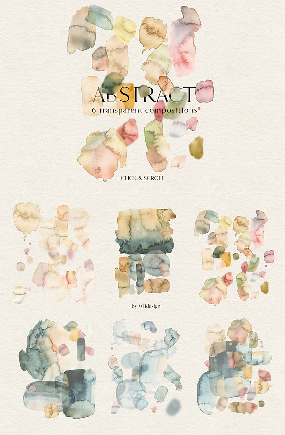 Abstract Watercolor Splotches PNG in Illustrations - product preview 1
