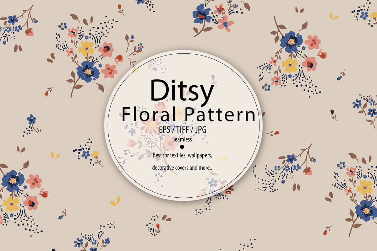 Seamless Ditsy Floral Pattern in Patterns - product preview 8