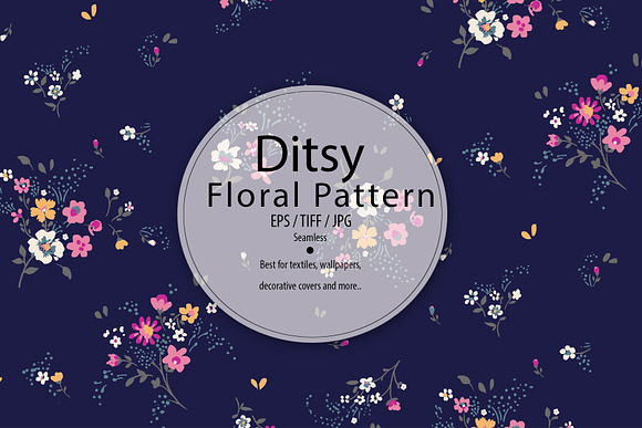 Seamless Ditsy Floral Pattern in Patterns - product preview 3