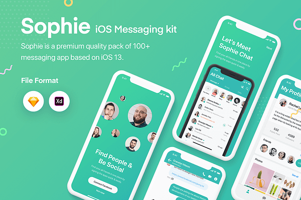 Sophie Messaging app ui kit