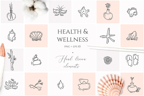 SPA & WELLNESS GRAPHIC COLLECTION in Health Icons - product preview 1