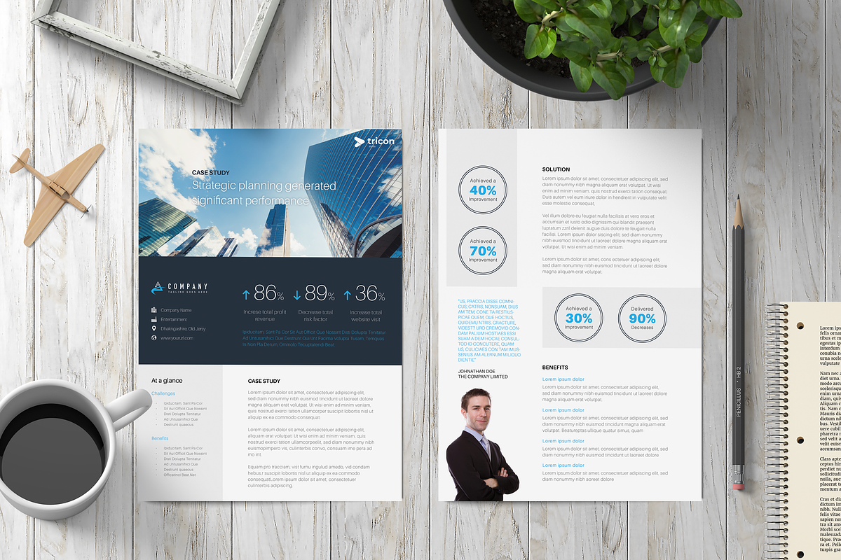 Case Study Flyer Template in Flyer Templates - product preview 8