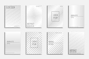 Abstract halftone striped brochures