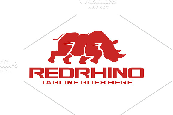 Red Rhino in Logo Templates - product preview 1