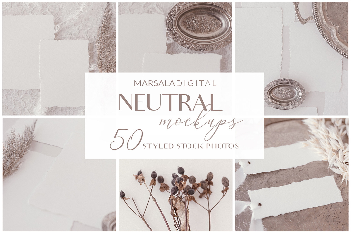 NEUTRAL Mockups 50+ jpgs in Invitation Templates - product preview 8