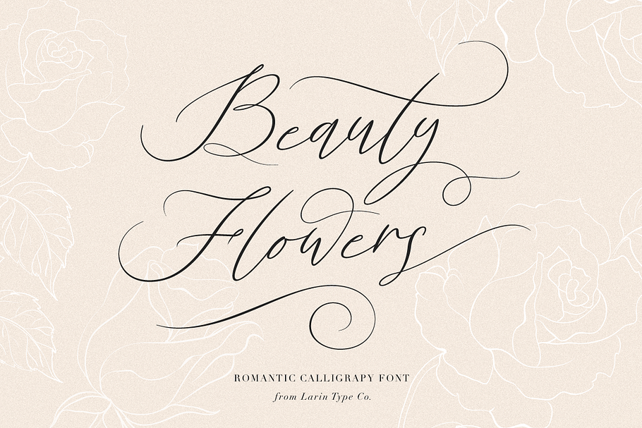 Beauty Flowers in Script Fonts - product preview 8