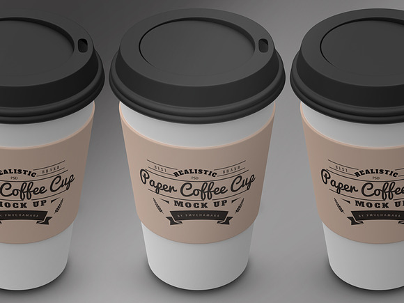 Paper Coffee Cup Mock-Ups in Product Mockups - product preview 3