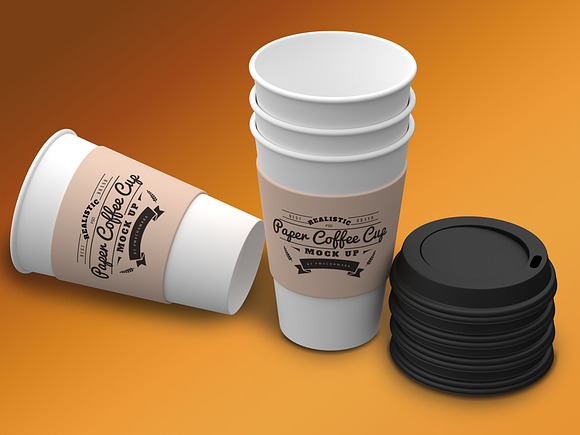 Paper Coffee Cup Mock-Ups in Product Mockups - product preview 5