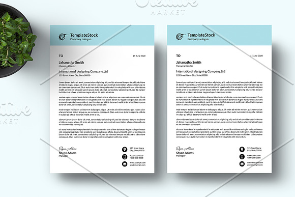 Letterhead V28 in Stationery Templates - product preview 1