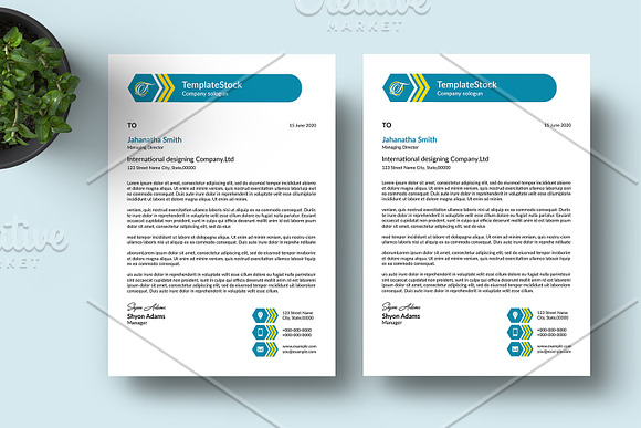 Letterhead V29 in Stationery Templates - product preview 1