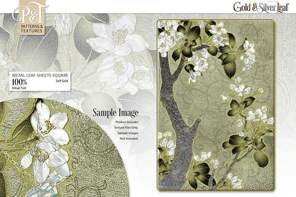 Gold & Silver Leaf in Textures - product preview 4