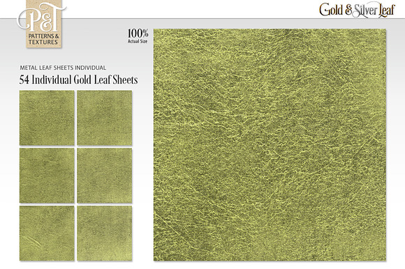 Gold & Silver Leaf in Textures - product preview 9