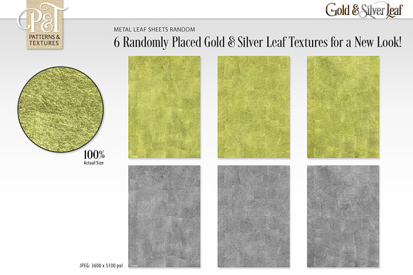 Gold & Silver Leaf in Textures - product preview 11