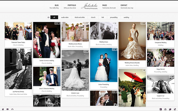 JPhotolio: Wedding Photography Theme in WordPress Photography Themes - product preview 2