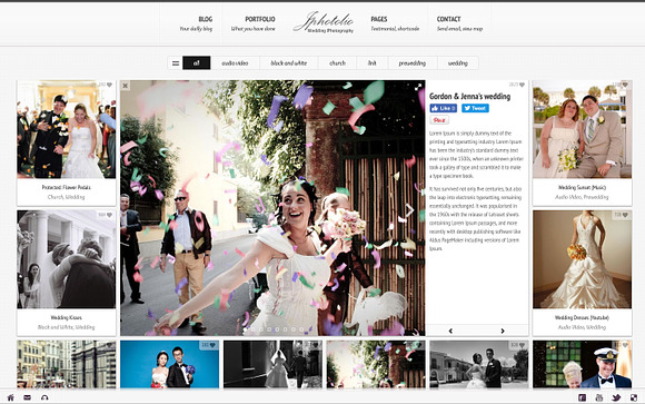 JPhotolio: Wedding Photography Theme in WordPress Photography Themes - product preview 3