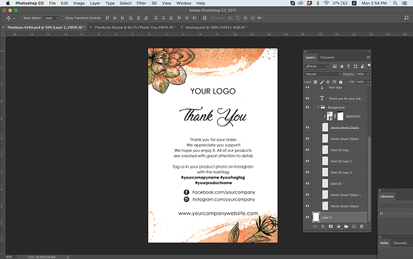 Thank You Card -id05 in Card Templates - product preview 1