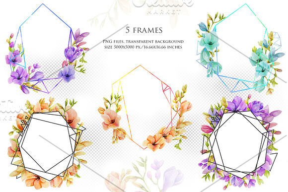 Freesia. Watercolor collection. in Illustrations - product preview 4