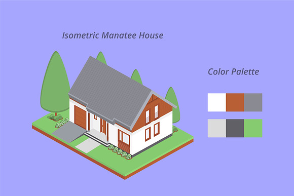 Isometric Manatee House in Illustrations - product preview 4