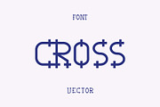 Vector Font. Cross