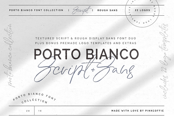 Porto Bianco Font Duo + 22 Logos