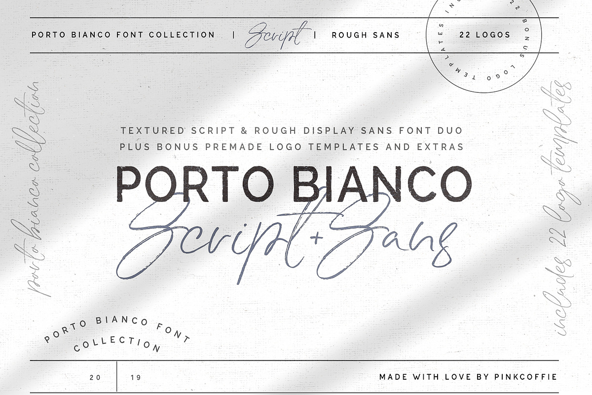 Porto Bianco Font Duo + 22 Logos in Display Fonts - product preview 8