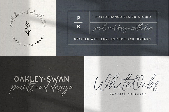 Porto Bianco Font Duo + 22 Logos in Display Fonts - product preview 12