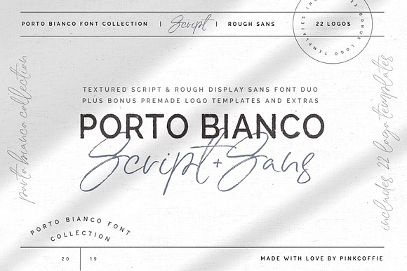 Porto Bianco Font Duo + 22 Logos in Display Fonts - product preview 22