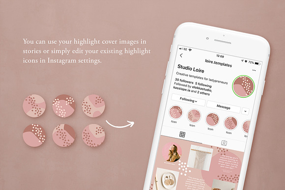 Instagram puzzle grid & highlights in Instagram Templates - product preview 7