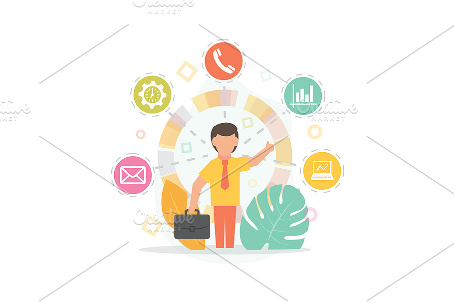Businessman Business concept Vector in Illustrations - product preview 8
