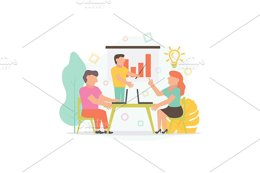 Office Business concept Vector in Illustrations - product preview 8