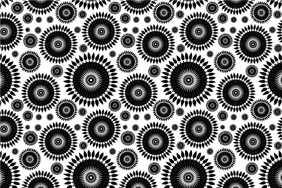 Seamless pattern "White and black" in Patterns - product preview 8