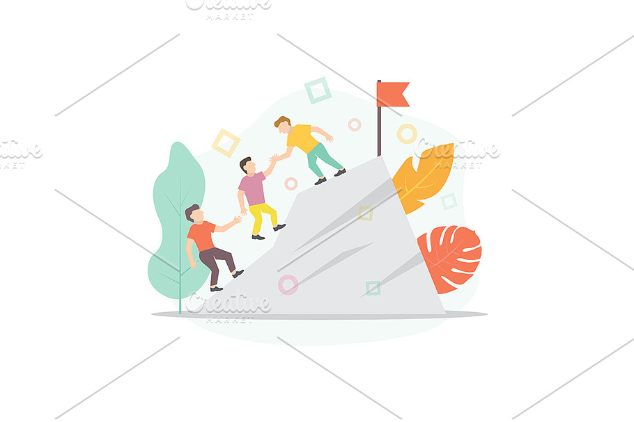 Teamwork Business concept Vector in Illustrations - product preview 8