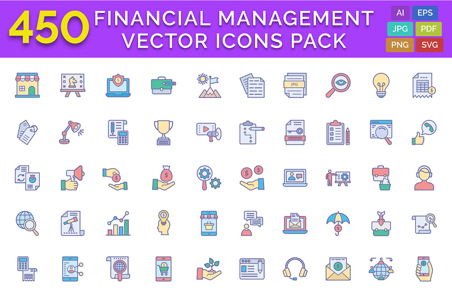 450 Financial Management Icons Pack