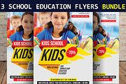 3 School Education Flyers Bundle