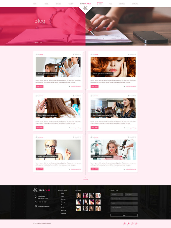 Hair Care Salon/Beauty PSD Template in Website Templates - product preview 4