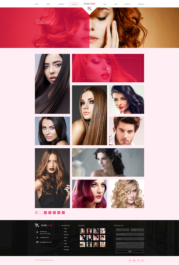 Hair Care Salon/Beauty PSD Template in Website Templates - product preview 6