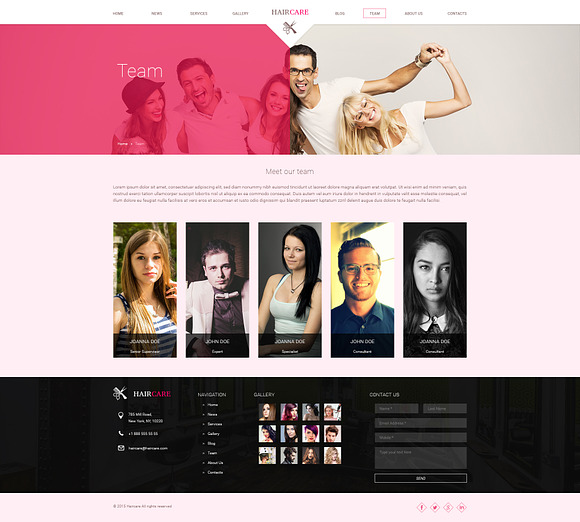 Hair Care Salon/Beauty PSD Template in Website Templates - product preview 7