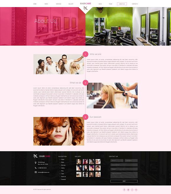 Hair Care Salon/Beauty PSD Template in Website Templates - product preview 8