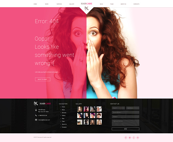 Hair Care Salon/Beauty PSD Template in Website Templates - product preview 10