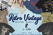 100 Retro Vintage T-Shirt Designs 2