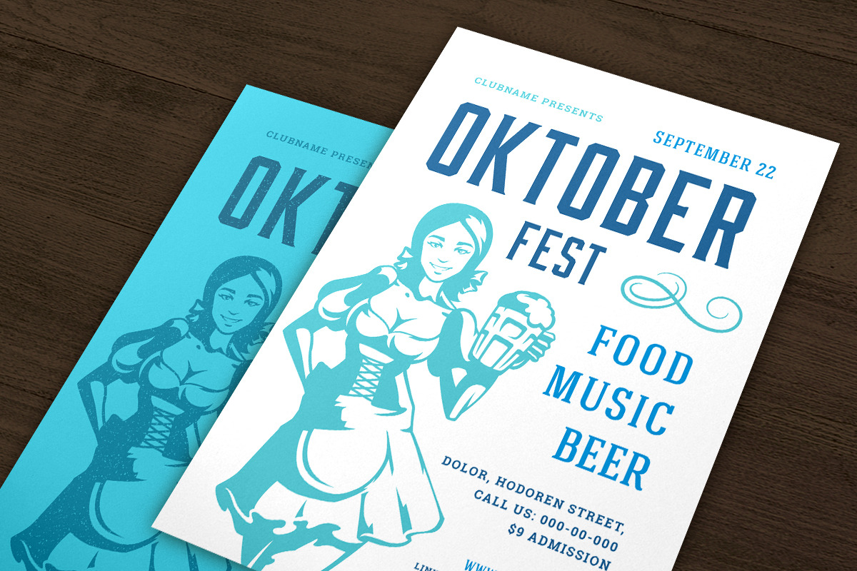 Oktoberfest party flyer template in Invitation Templates - product preview 8