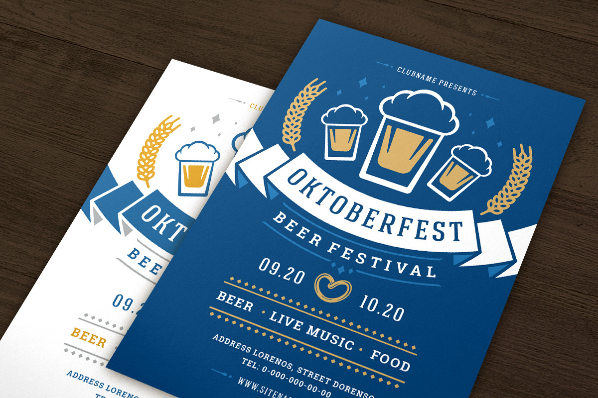 Oktoberfest party flyer template in Invitation Templates - product preview 8