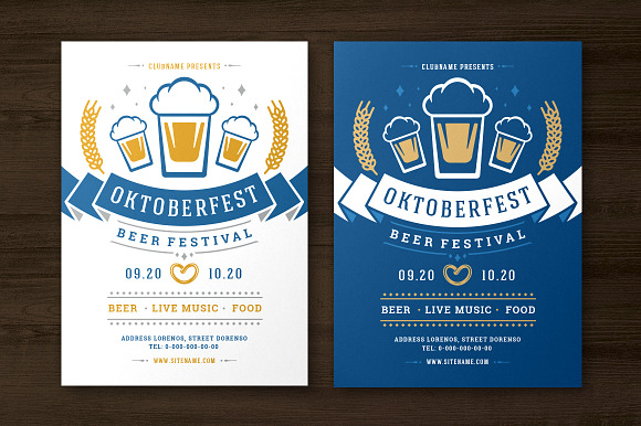 Oktoberfest party flyer template in Invitation Templates - product preview 1
