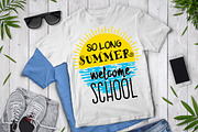 So Long Summer Welcome School SVG.