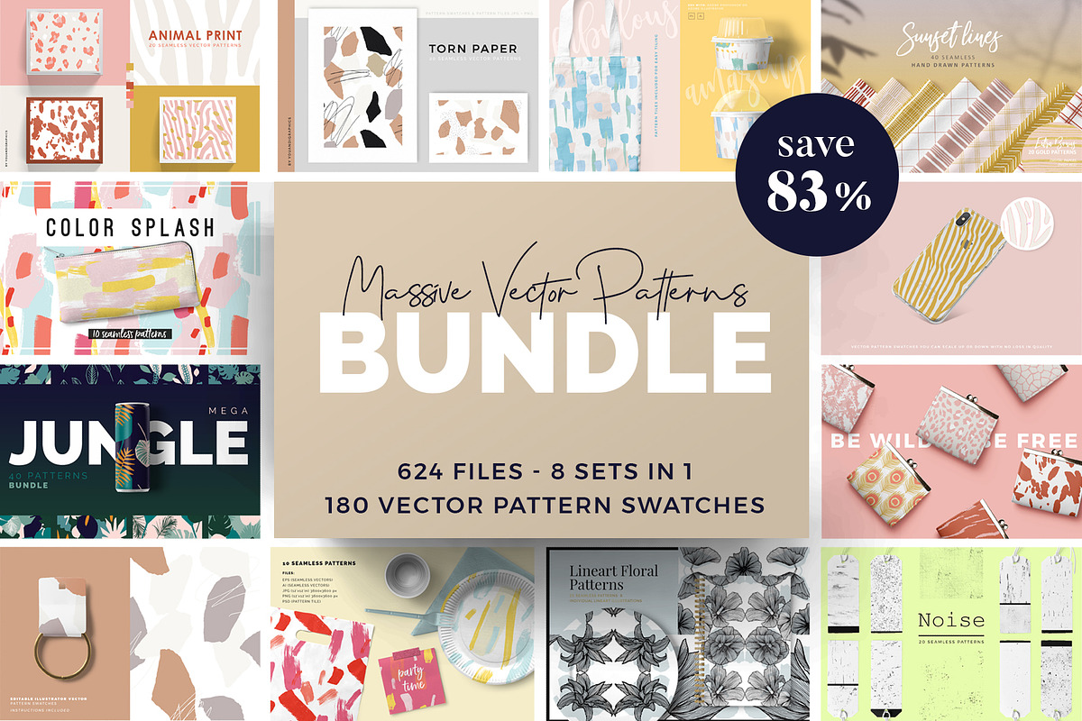 Massive Vector Patterns Bundle in Patterns - product preview 8